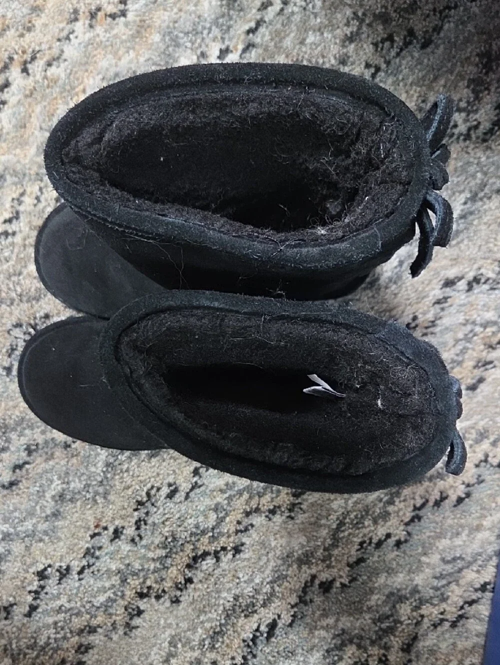 BearPaw Black Suede Winter Boots